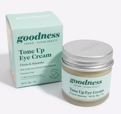 Goodness Vegan Clean Beauty Tone Up Eye Cream Firms Smooths Unscented 1oz 10/28