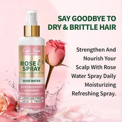 Lockmio 6.8Fl.oz Rose Water Hair Spray for Scalp 6.8 Fl Oz (Pack of 1), NO