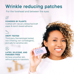 Frownies Forehead and between the Eyes Wrinkle Patches – Hypoallergenic Facial P