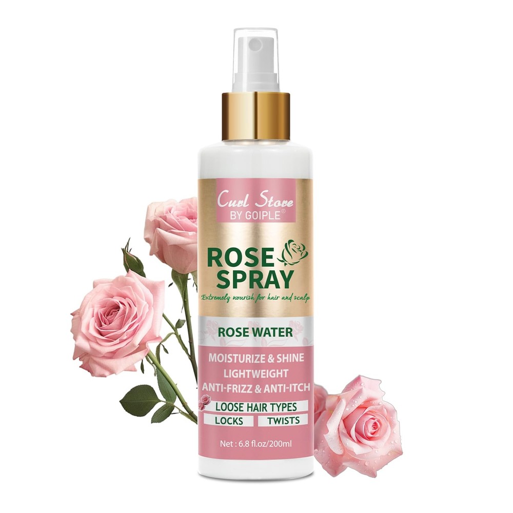 Lockmio 6.8Fl.oz Rose Water Hair Spray for Scalp 6.8 Fl Oz (Pack of 1), NO