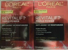 (2)L’Oreal Revitalift Anti Aging Moisturizer W/Spf 30, 1.7 Oz. Each 12/2026