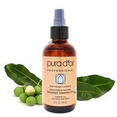 PURA D’OR Dor Tamanu Oil 100% Pure Organic 4 fl oz, for Face & Skin