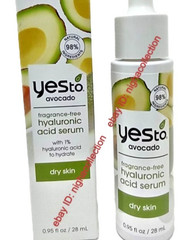 NEW Yes To Avocado Fragrance Free Hyaluronic Acid Serum Dry Skin .95 oz