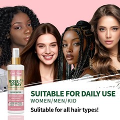 Lockmio 6.8Fl.oz Rose Water Hair Spray for Scalp 6.8 Fl Oz (Pack of 1), NO