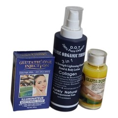 Dynamic Organic Glutathione Lotion, Unbranded Strong Serum, Abebi White Soap