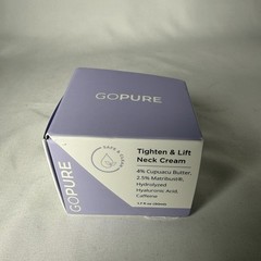 Gopure Go Pure Tighten & Lift Neck Cream 1.7 Fl Oz New Full Size Cupuaco Butter