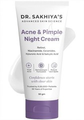 Dr Sakhiya Acne Night Cream Retinol Niacinamide Salicylic Acid 50g Oily Skin