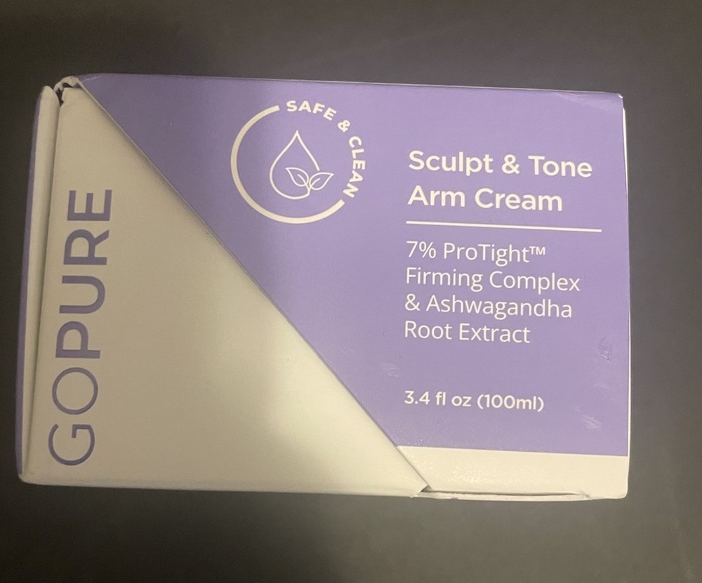 GoPure Sculpt and Tone Arm Cream Firm Tighten Arms 3.4 Oz. Boxed