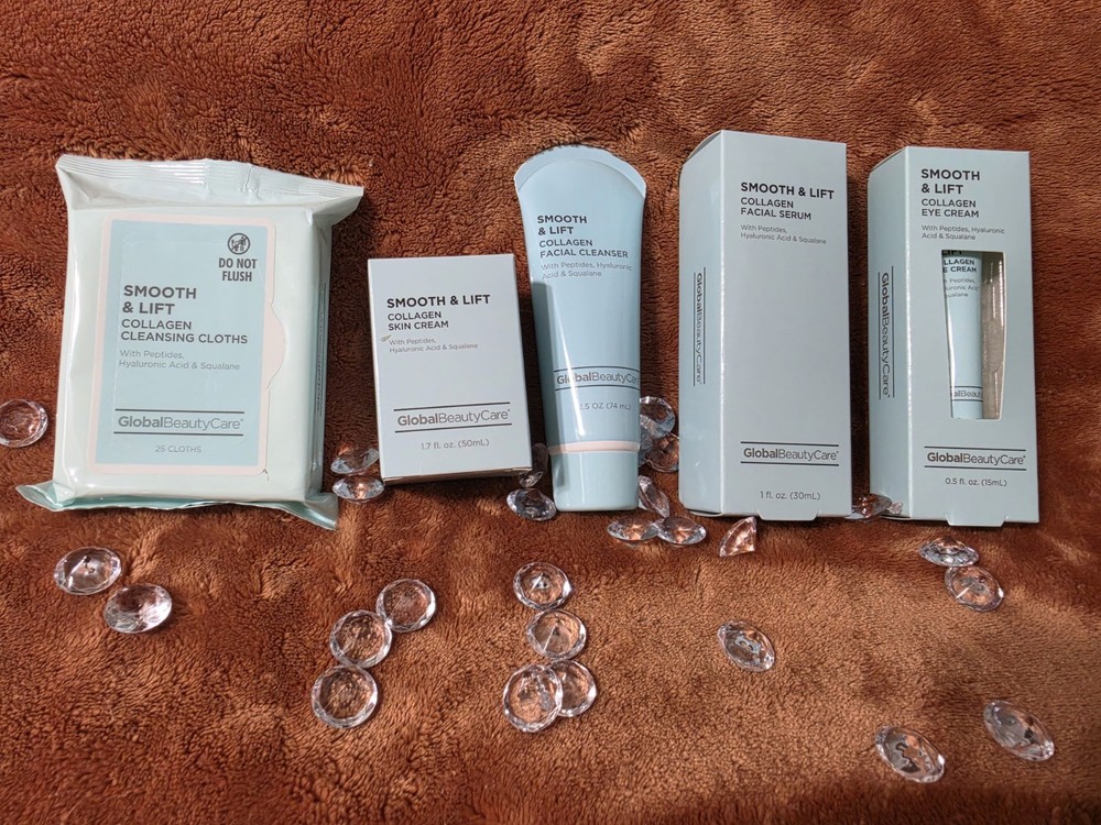 Global Beauty Care Collagen Smooth & Lift 5 Pc Skincare Set Serum Cream