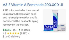 French A313 Retinol Cream For Anti-Aging Reduce Wrinkles 1.76fl oz