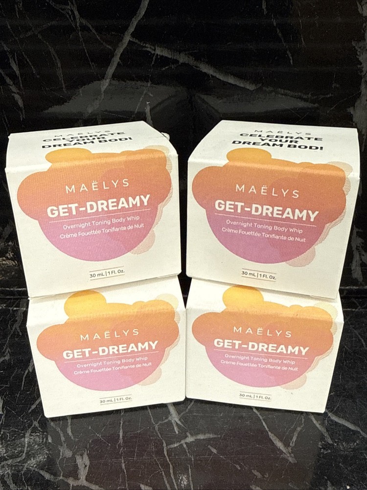4x MAELYS Get-Dreamy overnight toning body whip 1oz TRAVEL SIZE NEW 🔥4oz total