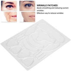 16PCS Reusable Silicone Anti Wrinkle Sticker Face Forehead Neck Eye Pads Patches