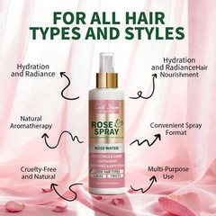 Lockmio 6.8Fl.oz Rose Water Hair Spray for Scalp 6.8 Fl Oz (Pack of 1), NO