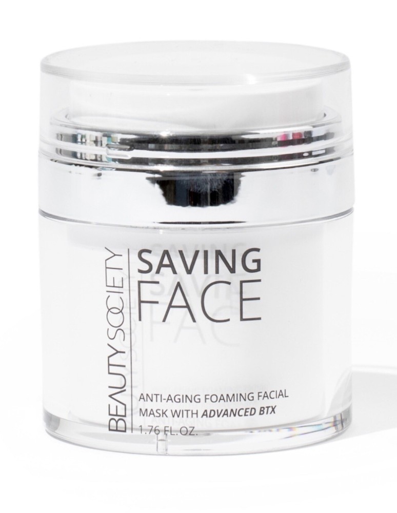 Beauty Society Saving Face Anti-Aging Foaming Mask Advanced BTX 1.76 fl. oz. NEW