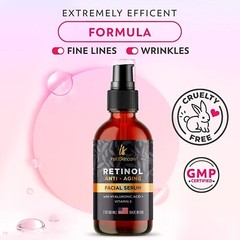 Retinol Serum For Face Anti Aging + Hyaluronic Acid Vitamin A E Aloe Vera