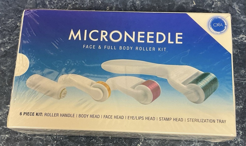NEW ORA Microneedle Face & Full Body Roller Kit 6 Piece Set- NEW in Box – SEALED