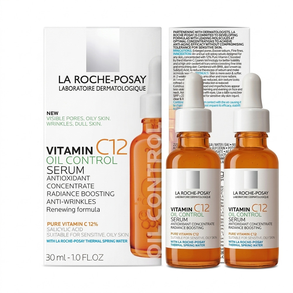 2PACK La Roche Posay Pure Vitamin C12 Serum 30ml Hyaluronic & Salicylic Acid