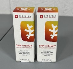 2x – Erborian Skin Therapy Multi-Perfecting Night Oil NIB 10mL / 0.33 fl oz