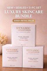 Dynamic Gemstone Skincare Set Pearl Stem Cell Day Night Cream Peel NEW