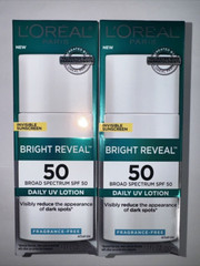 L’Oreal Paris ( 2 Pack ) Bright Reveal Daily UV Lotion SPF 50, 1.7 oz Exp 2025+