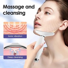 Portable 7 Color LED Face Neck Massager Anti Wrinkle Skin Tightening Lifting