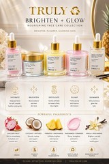 TRULY Face 5 pc Facial Serums Glow, Brighten & Hydrate Full Size Set