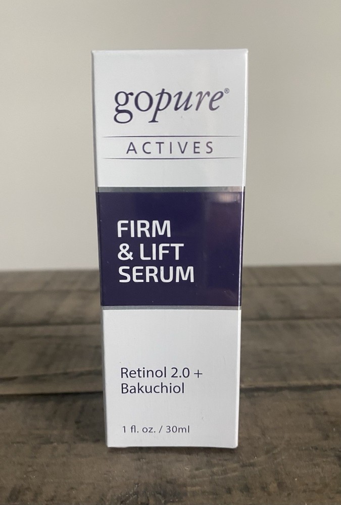 goPure Actives Firm & Lift Serum 1 fl. oz. Face Serum Retinol 2.0 + Bakuchiol