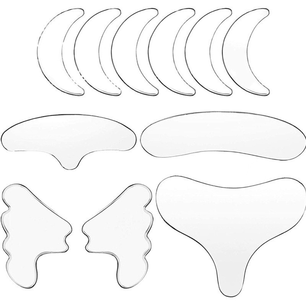 11X Facial Anti Wrinkle Patches Silicone Reusable Pad For Face Eye Forehead Neck