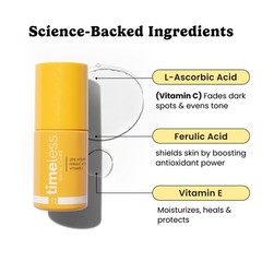 Vitamin C Serum 20% E Ferulic Acid Brightening 1 oz TSC Timeless Skin Care Oily