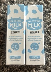 Laikou Milk Serum Facial Brightening Essence Shrink Pores Hydrating Lot of 2