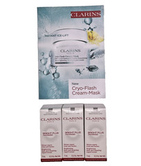 Clarins Bright Plus Advanced Brightening Serum Cryo Flash Cream Mask EXP 2029