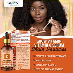 Grow Vitamin – Vitamin C, E & Aloe Vera Serum 1 fl. oz Professional Facial Serum