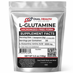 L-Glutamine Powder Pure Micronized Amino Acid Bulk Supplements Gut Health Power