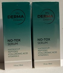 My Derma Dream 2 No-Tox Serum Matrixyl Peptides Hyal. Acid Vit C 1 oz Ex 2029
