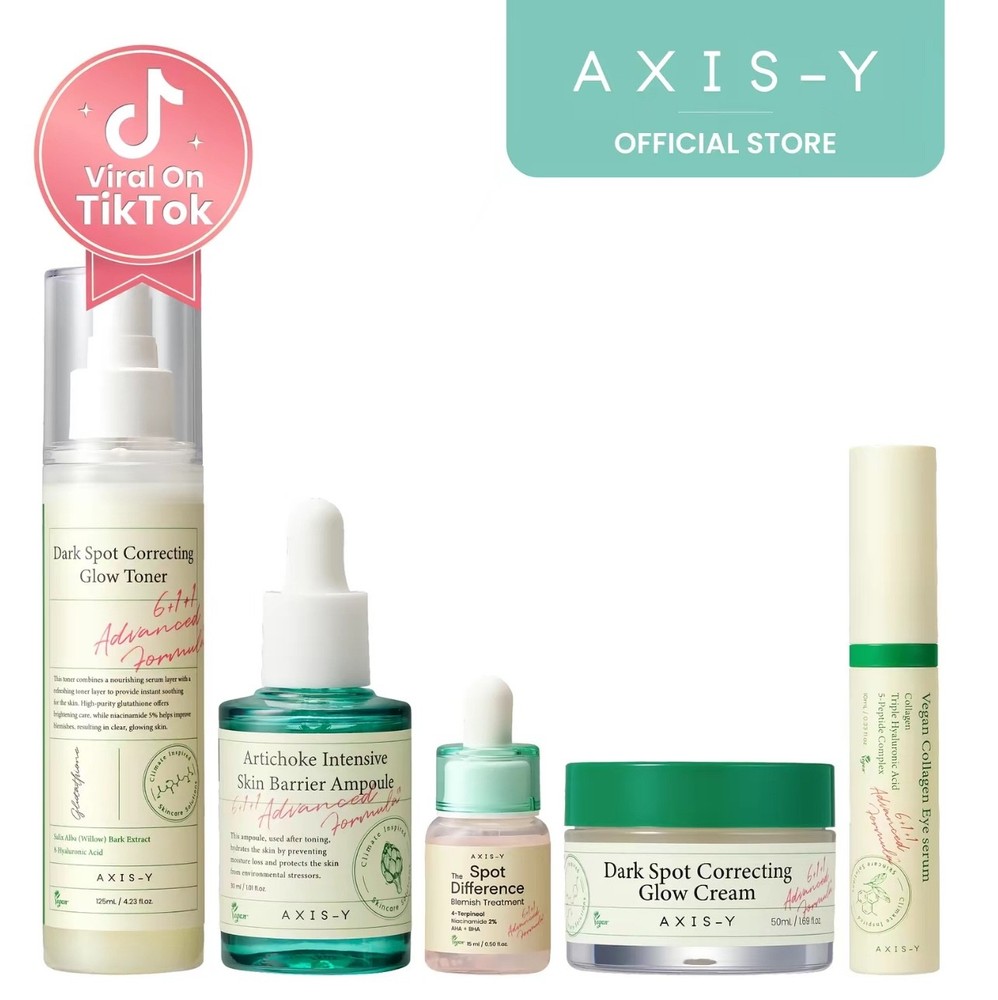 AXIS-Y The Complete Glass Skin Glow 5 Piece Set Korean Skin Care Bundle