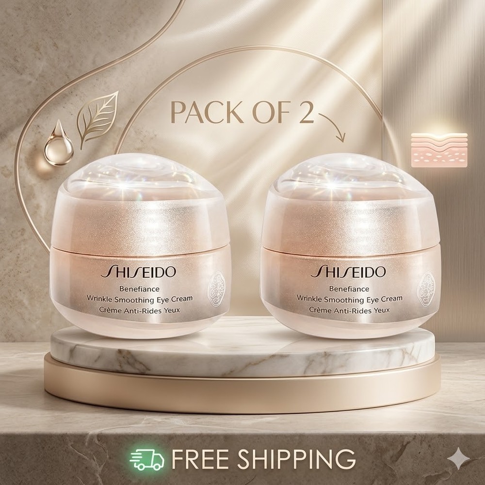 Shiseido Benefiance Wrinkle Smoothing Eye Cream 15ml 0.51oz Anti Aging (2xPack)