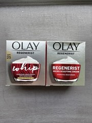 2x Olay Regenerist – Whip Hydrating Spf 25 & Micro Sculpting Cream – 1.7 Oz Each
