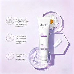 Fullerene Collagen Magec Neck Cream Firming Tightening with Roller