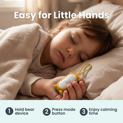 Glowco Calmcarry Mini Bear Kids Sleep Aid Device – Handheld Microcurrent Relaxat