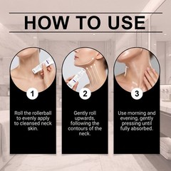 Fullerene Collagen Magec Neck Cream Firming Tightening with Roller