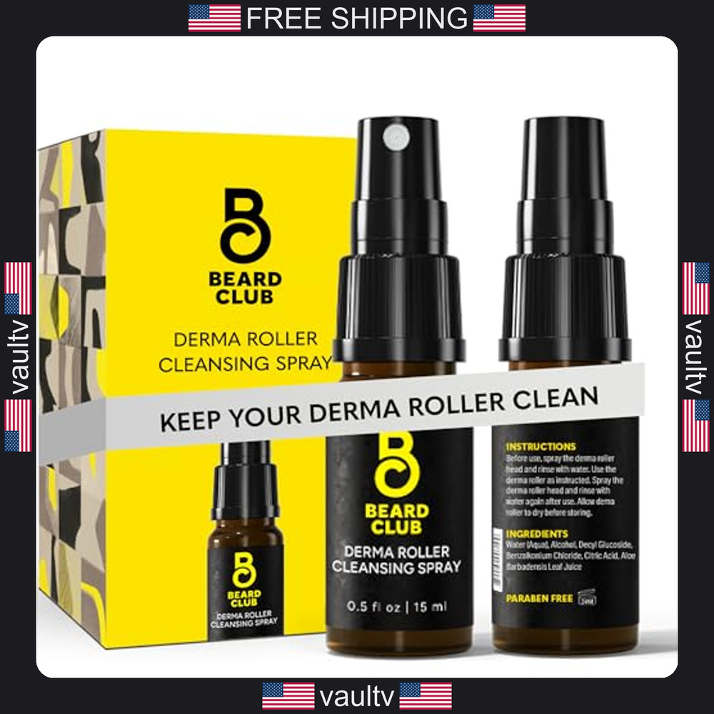 The Beard Club Derma Roller Cleansing Spray – Clean and Prolong Derma Roller
