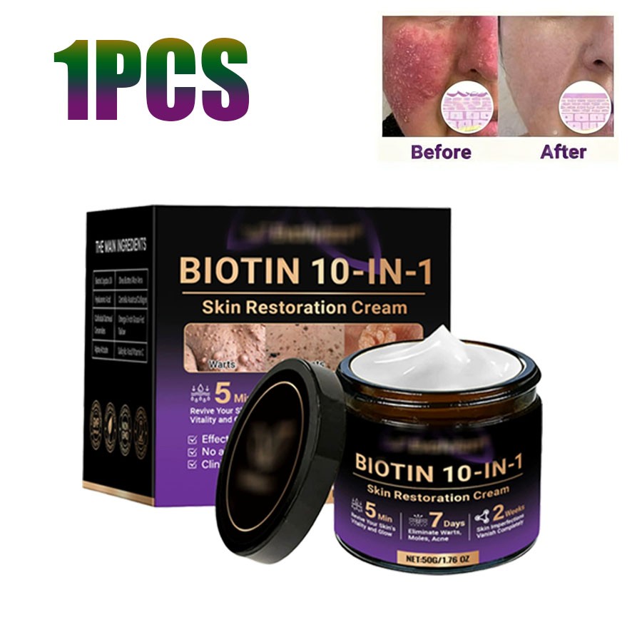 1-3PCS Biotin 10-in-1 Skin Restoration Cream, 2026 New Skin Treatment Cream ~