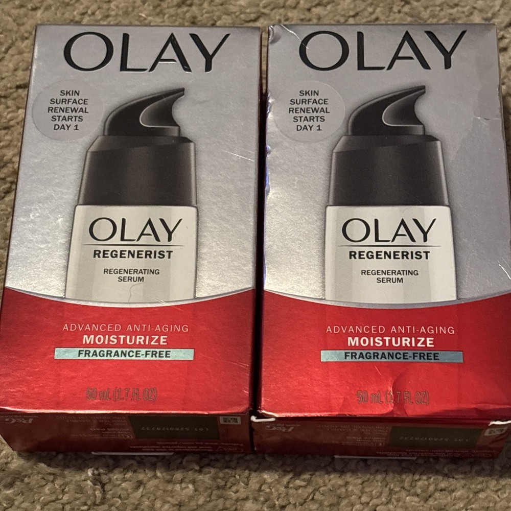 Olay Regenerist REGENERATING Serum Adavanced Anti-Aging 2 Boxes Full Sz