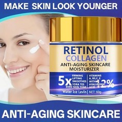 Retinol & Collagen Face Cream 60g Anti Aging Firming Moisturizer Hyaluronic Acid