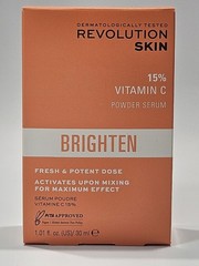 Revolution Skin 15% Vitamin C Powder Serum Brighten Vegan Cruelty Free 1.01oz
