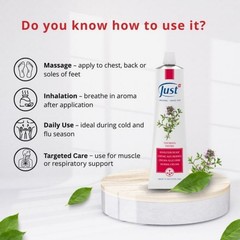 SWISS JUST Thyme+Juniper Cream+31 Essential Oil Anti Aging Therapy Body Massage