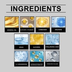 Enhanced 6Pcs Polypeptide Collagen Elastic Essence Cream Anti-Wrinkle Micro-Mole