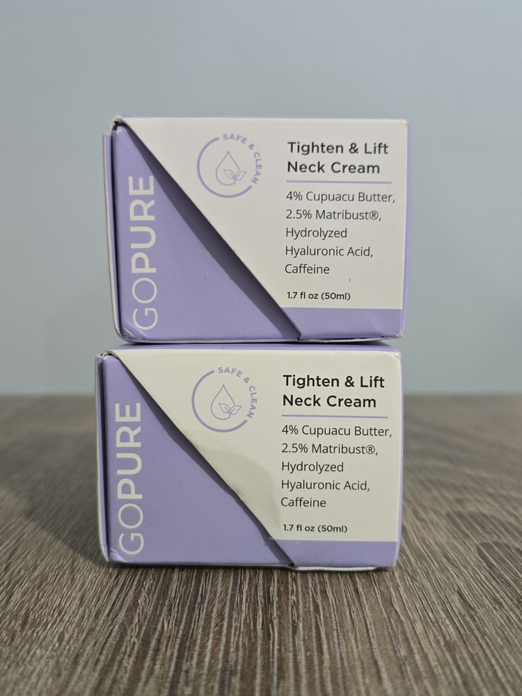 2x GOPURE Neck Firming Cream For Tightening and Lift 1.7oz EXP 07/2027