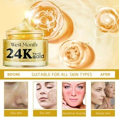 24K Gold Collagen Face Cream for Fine Lines, Brightening, Firming & Hydrating Ca