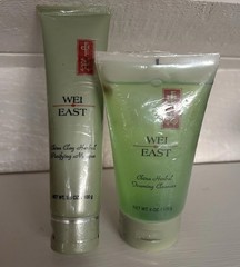 Wei East China Herbal Foaming Cleanser 6oz + Purifying Clay Mask 3.5 oz Lot Of 2